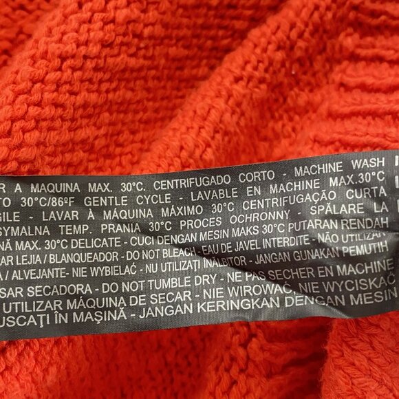 ZARA Women Deep V Neck Tank Top Knit Cropped Sz M Orange Sweater Beach Layer 7-4 - Picture 14 of 14